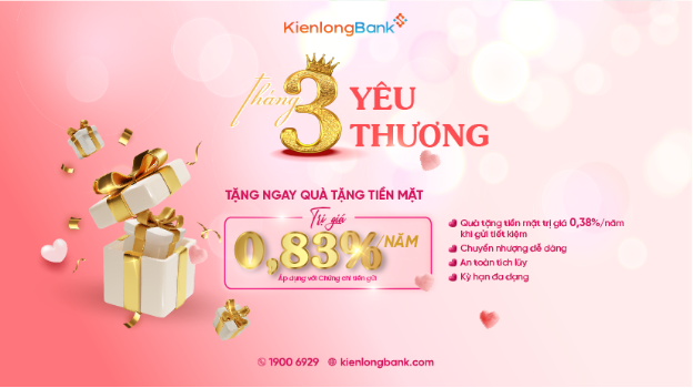 Tháng 3 yêu thương tưng bừng ưu đãi cùng KienlongBank - Ảnh 1.
