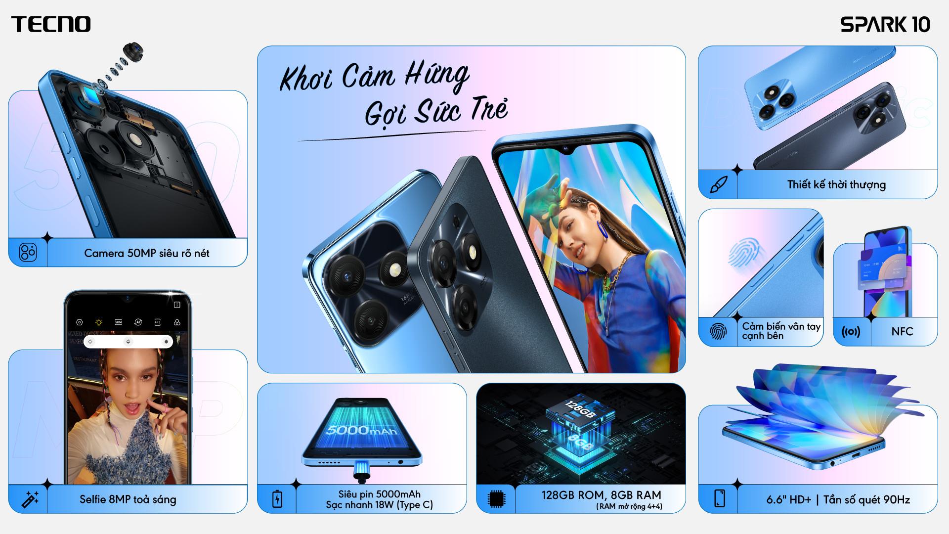 So sánh 2 siêu phẩm mới của Tecno, Spark 10 Pro và Spark 10 - Ảnh 3.