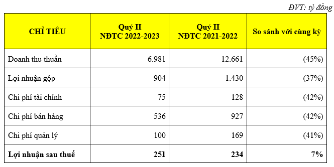 HSG: Lợi nhuận sau thuế hợp nhất quý II NĐTC 2022-2023 đạt 251 tỷ đồng - Ảnh 2.