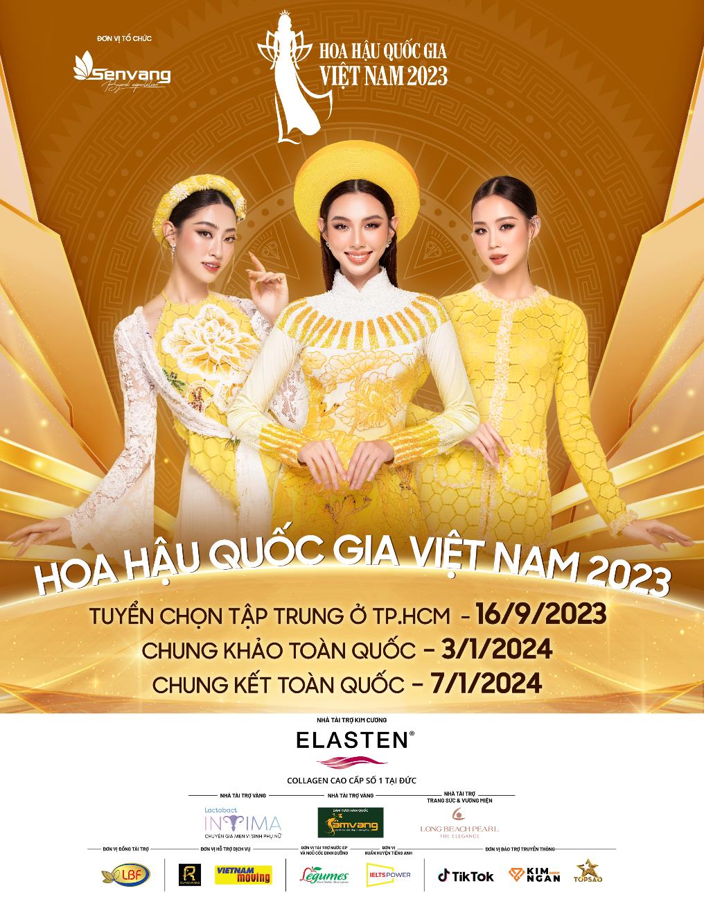 Cuộc thi Hoa hậu Quốc gia Việt Nam khởi động với bộ ảnh chính thức của 3 đại sứ Thùy Tiên, Lương Thùy Linh, Bảo Ngọc - Ảnh 1.