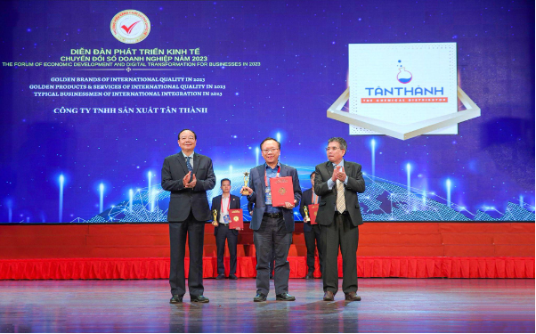 Tân Thành tự hào đón nhận Thương hiệu Vàng chất lượng quốc tế 2023 - Ảnh 2.