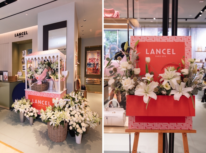 Jun Vũ và Chloe Nguyễn chụp cùng hoa tươi và túi xinh, kỷ niệm 1 năm khai trương cửa hàng Lancel Saigon Centre - Ảnh 4.