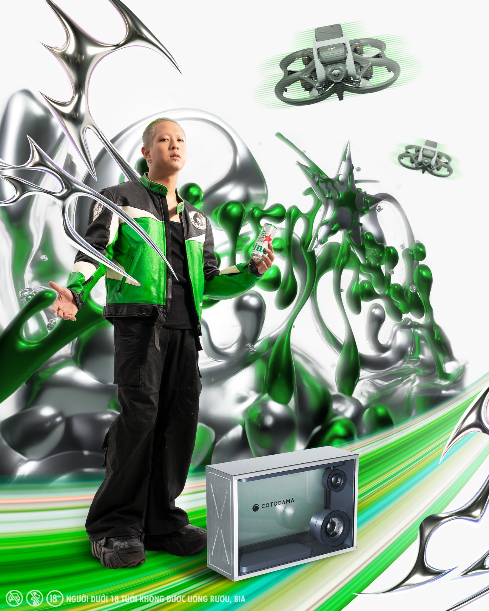 Giới trẻ phát sốt với màn biến hóa ấn tượng đến từ Phương Vũ lấy cảm hứng từ thông điệp của Heineken Silver - Ảnh 5.