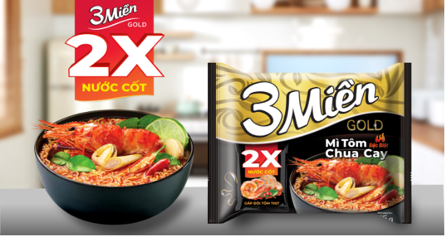 Mì 3 Miền nước cốt 2X gấp đôi tôm thịt, nhân đôi đậm đà - Ảnh 1. Mì 3 Miền nước cốt 2X gấp đôi tôm thịt, nhân đôi đậm đà - Ảnh 1.