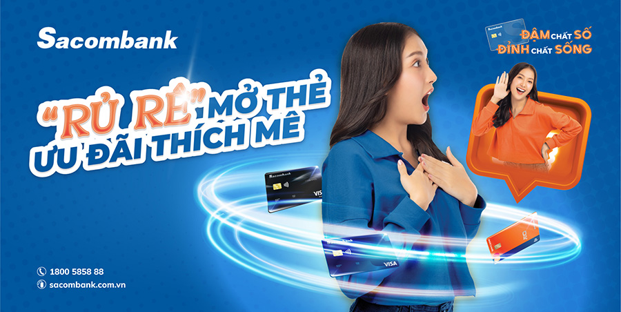 Sacombank thưởng lớn cho khách hàng giới thiệu người mở thẻ tín dụng mới - Ảnh 1.