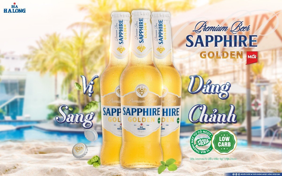 Bia Hạ Long ra mắt sản phẩm Bia low-carb Sapphire Golden thương hiệu Việt - Ảnh 2.