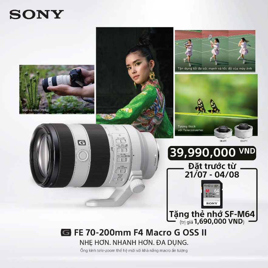Sony ra mắt ống kính FE 70-200MM F4 Macro G OSS II mang đến chất lượng hình ảnh vượt trội và hiệu suất lấy nét tự động đỉnh cao - Ảnh 4.