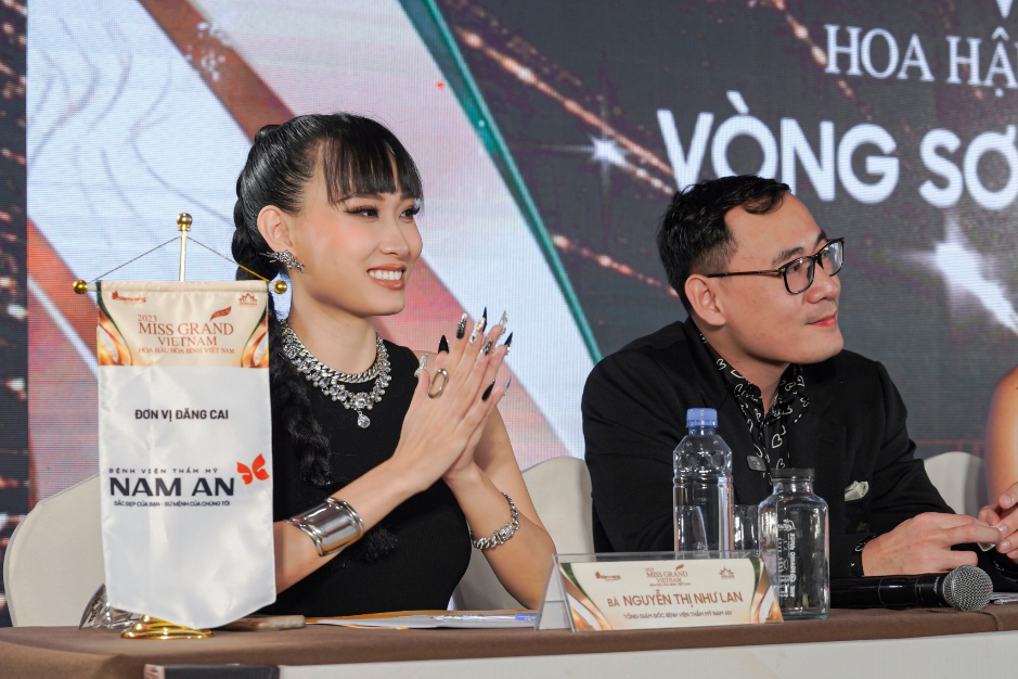 Sơ khảo Miss Grand Vietnam 2023: lần đầu tiên 2 cặp đôi quyền lực cùng ngồi ghế nóng giám khảo - Ảnh 1.