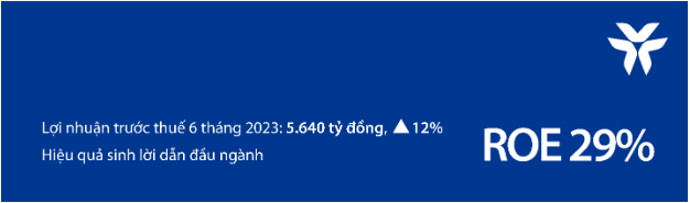 VIB: Lợi nhuận 6 tháng đầu năm 2023 tăng 12%, ROE đạt 29% - Ảnh 1.