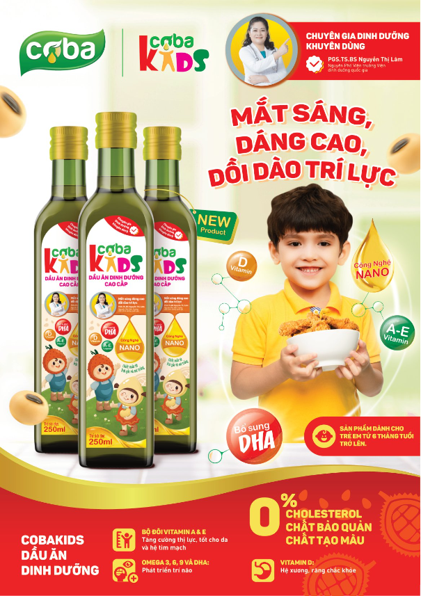 Dabaco ra mắt dầu ăn dinh dưỡng cao cấp dành cho trẻ em CobaKids - Ảnh 2.