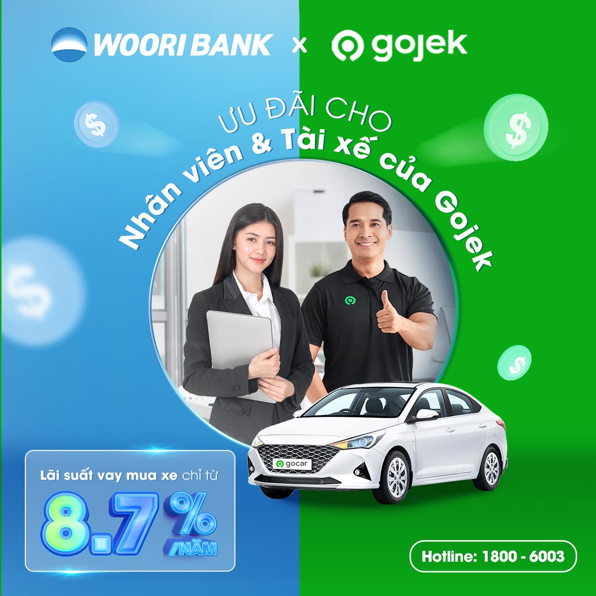 Woori hợp tác cùng Gojek ưu đãi lãi suất khi vay mua ô tô - Ảnh 2.