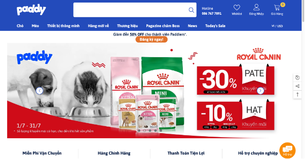 Mua sắm trực tuyến cho thú cưng tiện lợi tại hệ thống Paddy Pet Shop - Ảnh 2.