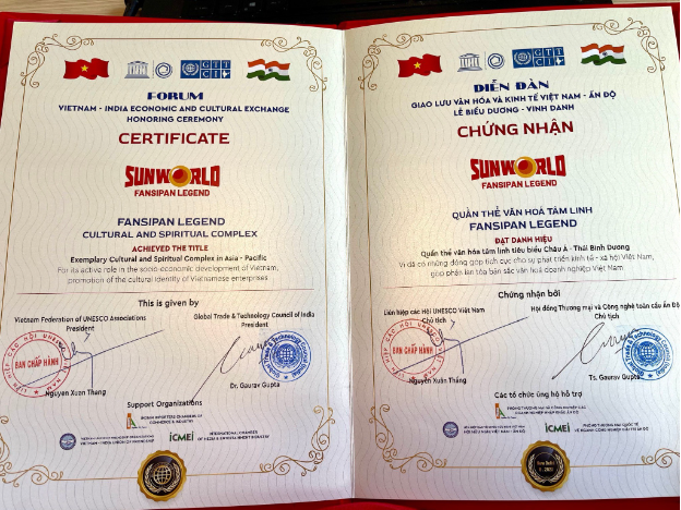Sun World Fansipan Legend xuất sắc nhận giải thưởng UNESCO 2023 - Ảnh 1.
