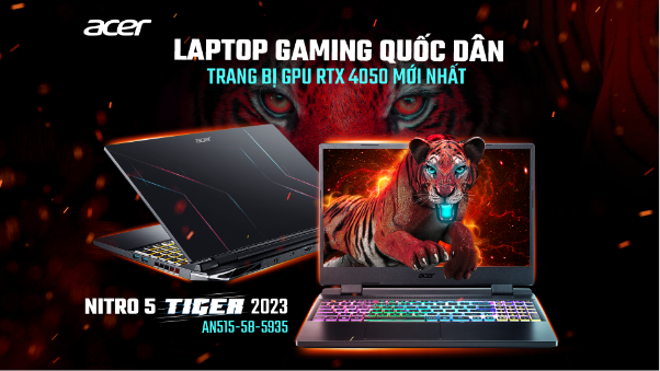 Laptop gaming quốc dân Acer Nitro 5 Tiger 2023: Trang bị card RTX 4050 - Ảnh 1.