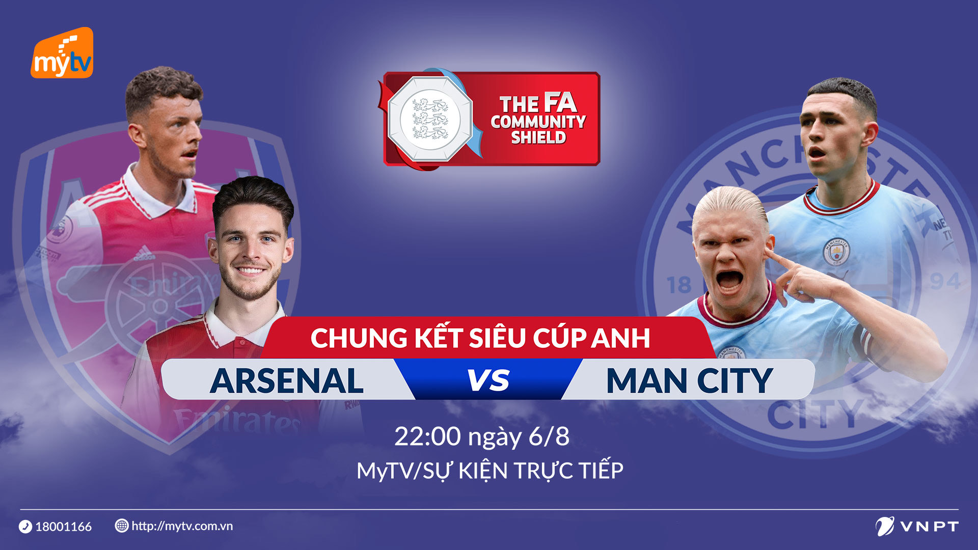 Siêu cúp Anh 2023: Cuộc tái ngộ đầy duyên nợ Man City – Arsenal trực tiếp trên Truyền hình MyTV - Ảnh 1.