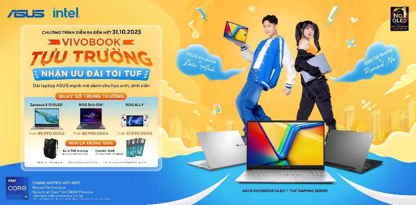 Mua là trúng quà với chương trình “Vivobook tựu trường, nhận ưu đãi tới TUF” - Ảnh 1. Mua là trúng quà với chương trình “Vivobook tựu trường, nhận ưu đãi tới TUF” - Ảnh 1.