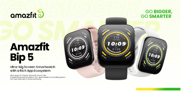 Huami ra mắt Amazfit Bip 5 màn hình 1,91&quot;, nghe gọi với giá chưa đến 2 triệu đồng - Ảnh 1.