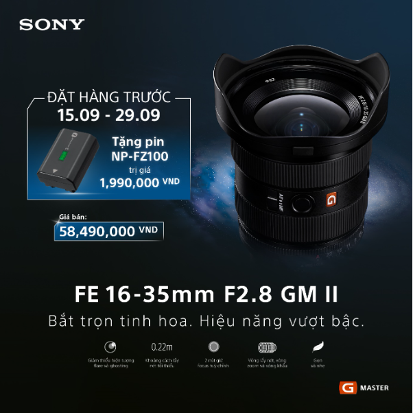 Sony ra mắt ống kính Zoom góc rộng G-Master FE 16-35mm F2.8 GM II - Ảnh 5.