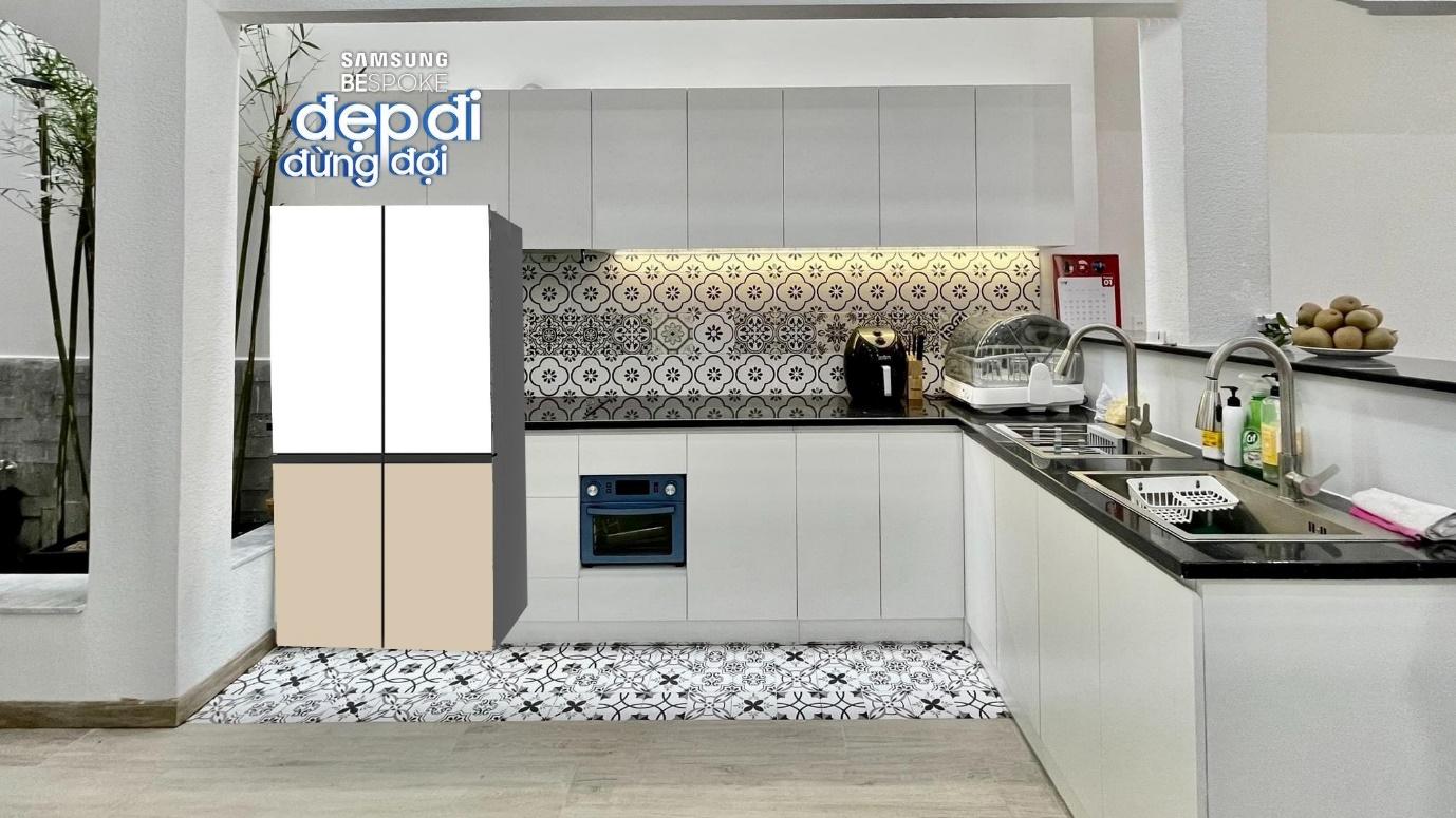Lộ diện các bức ảnh nhà đẹp - bếp xinh được tạo ra từ filter &quot;ướm thử&quot; tủ lạnh Samsung Bespoke - Ảnh 5.