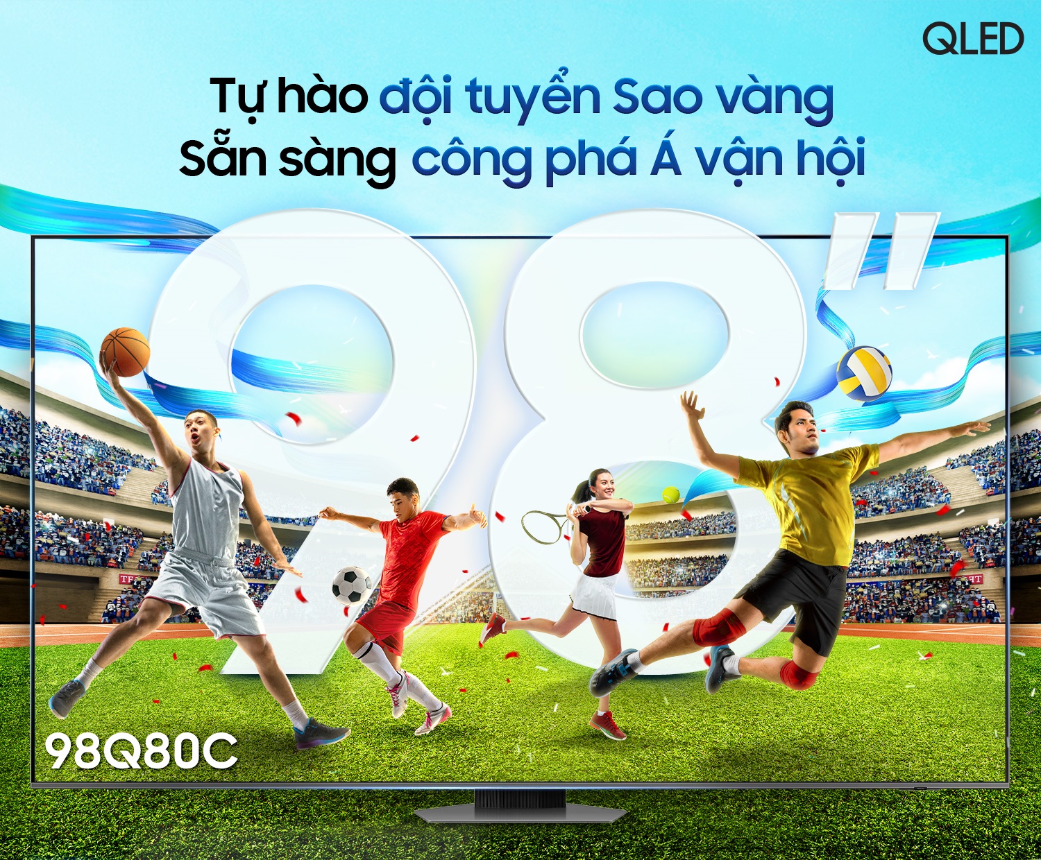 Thưởng thức ASIAD đẳng cấp và khác biệt trên TV Samsung màn hình lớn - Ảnh 1.
