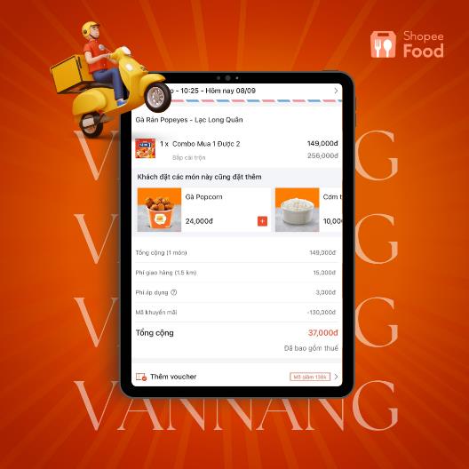 ShopeeFood tung kim bài VANNANG, đặt bữa ăn 130.000 đồng với chi phí chỉ bằng 0 - Ảnh 2.