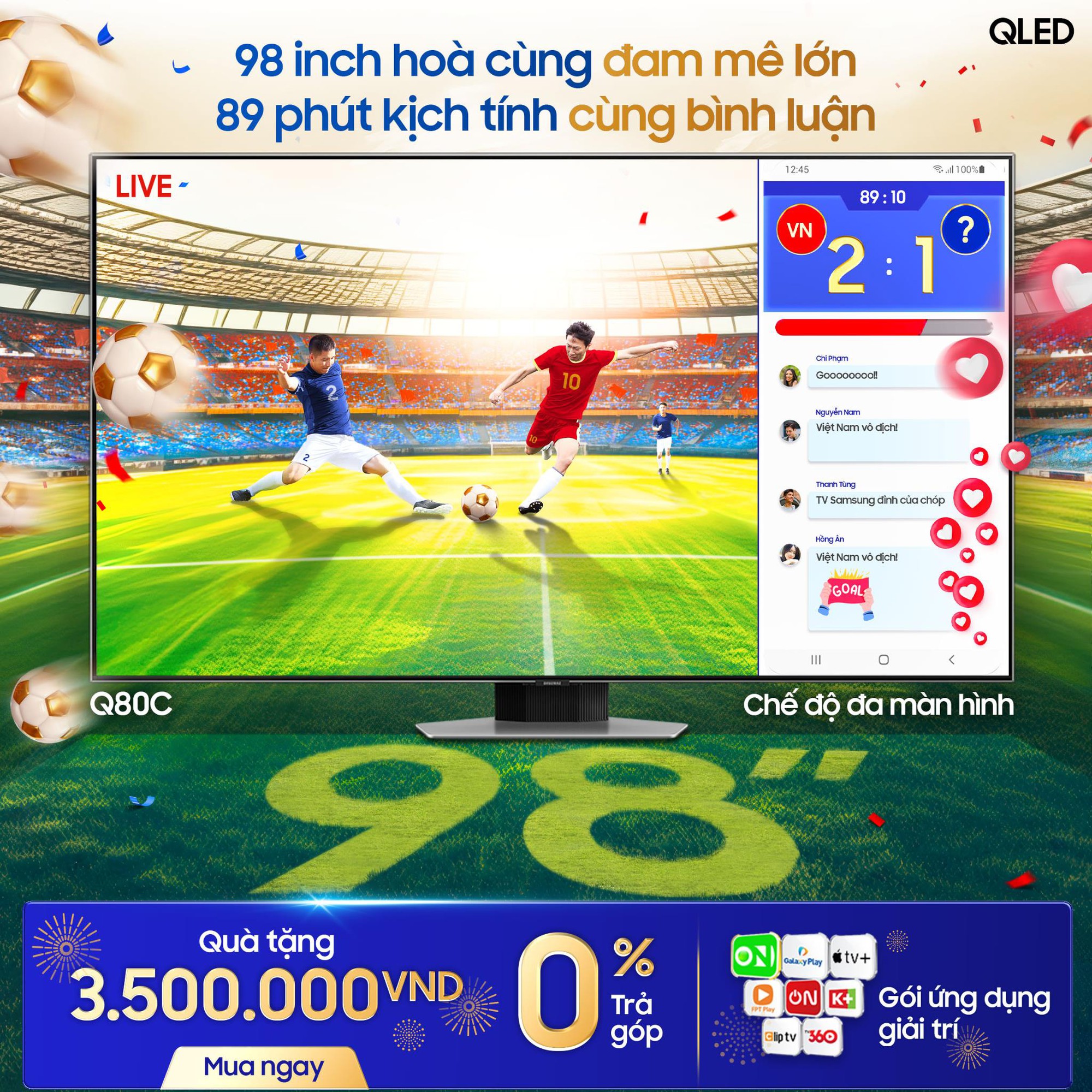 Thưởng thức Asian Cup trên TV Samsung, thăng hạng trải nghiệm vượt đỉnh - Ảnh 1.