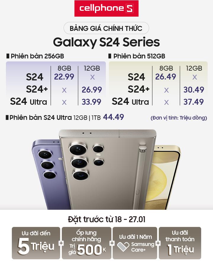 Bộ ba Galaxy S24 series ra mắt, lên đời tại CellphoneS ưu đãi 6 triệu - Ảnh 1.