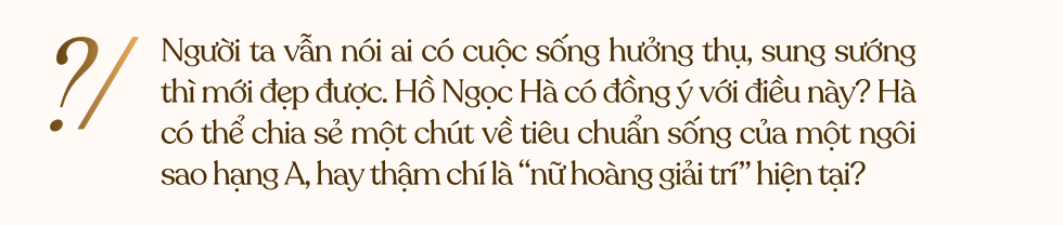 Hồ Ngọc Hà: Hưởng thụ và làm đẹp là cần thiết