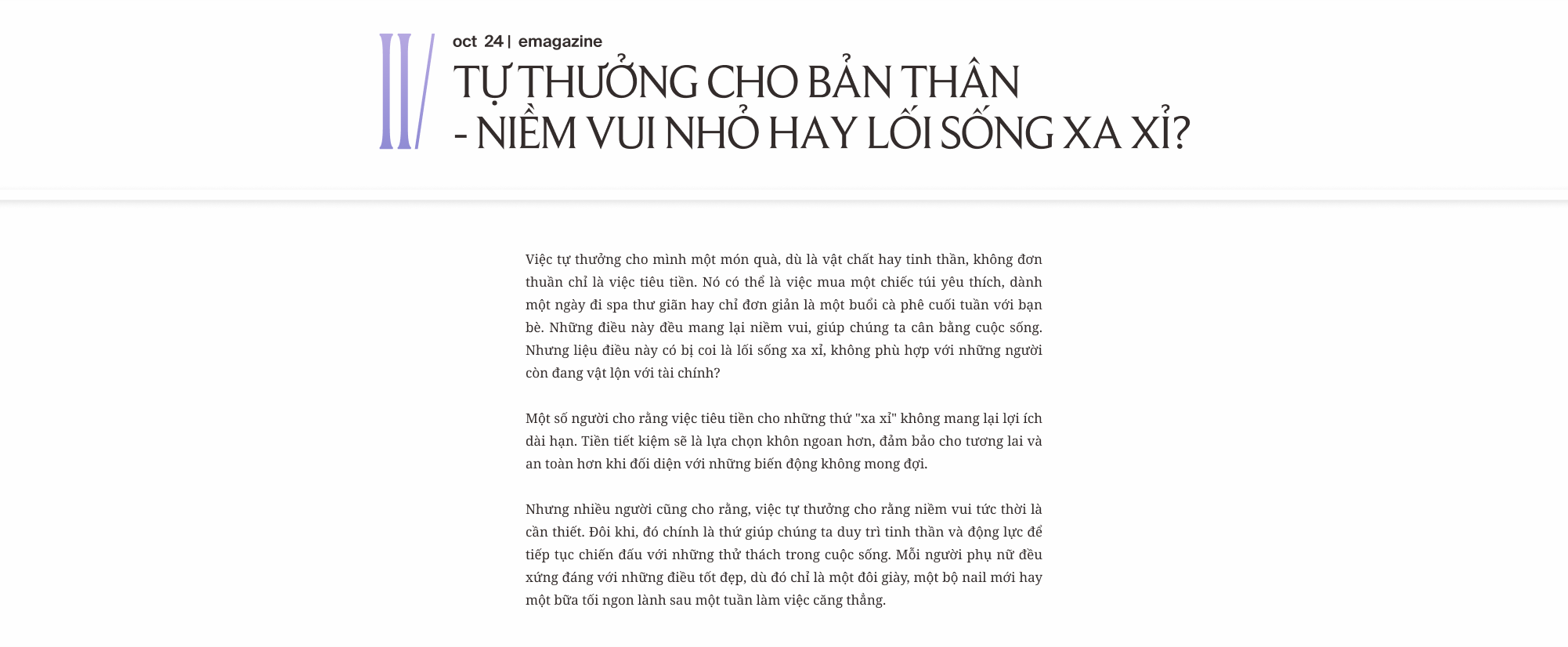 Cuộc sống này đã nhiều vất vả, đừng ngại thưởng cho bản thân một món quà xứng đáng - Ảnh 2.