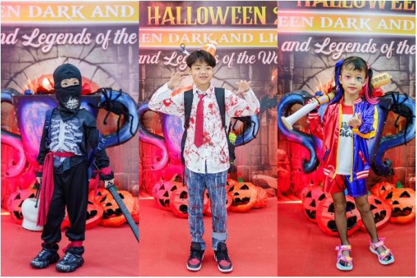 4 anh em hoá trang nhân vật Tây Du Ký đại náo Halloween: Nhìn cách trường lên concept trang trí thích mê! - Ảnh 3.