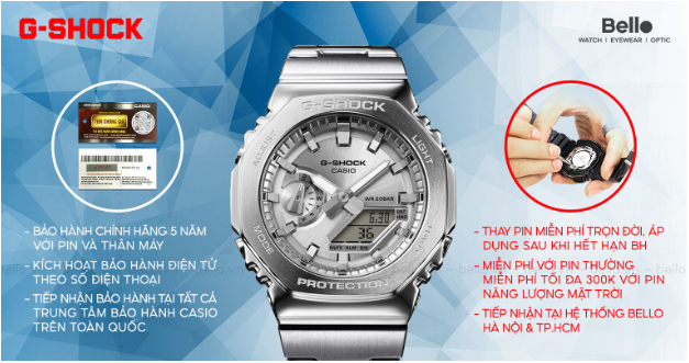 Chính sách thay pin miễn phí trọn đời đồng hồ Casio G-Shock tại Bello- Ảnh 2.