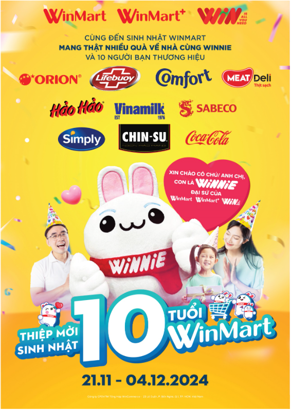 WinMart cùng 11 thương hiệu tung ưu đãi khủng mừng sinh nhật 10 tuổi - Ảnh 2.