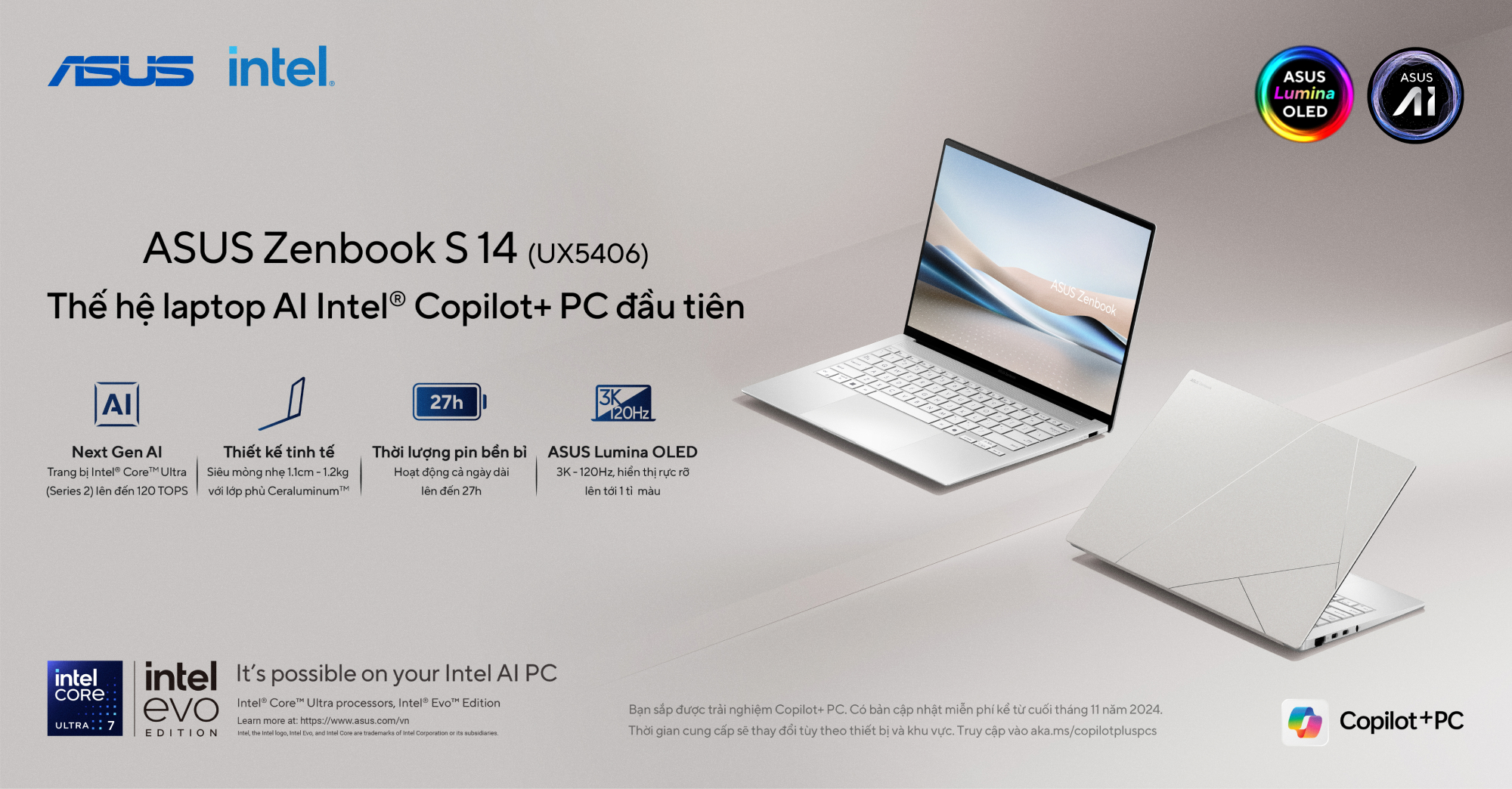 Cách Intel x ASUS “chinh phục” thị trường laptop AI Việt Nam với sản phẩm “át chủ bài” cuối năm Zenbook S 14 - Ảnh 2.