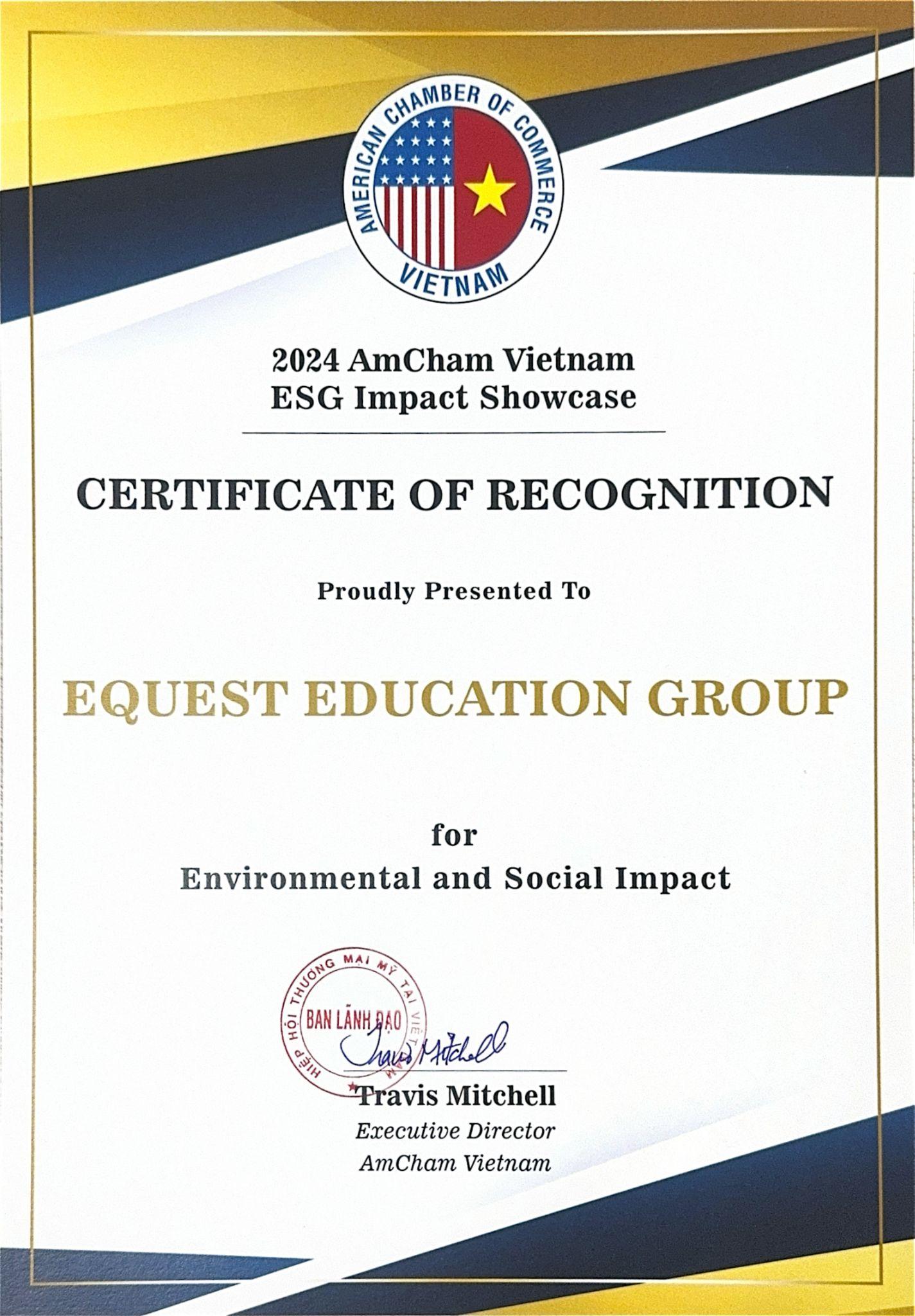 EQuest ba năm liên tiếp nhận giải thưởng ESG - Ảnh 2.