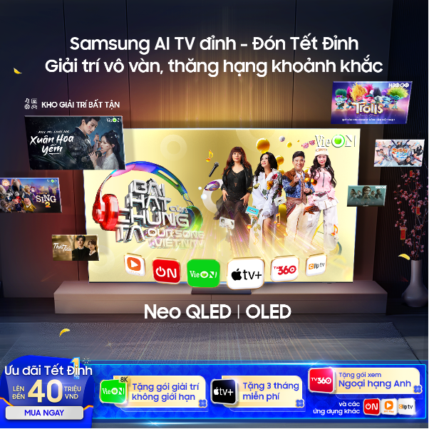 Đón Tết đỉnh cùng Samsung AI TV, rinh ngay ưu đãi tới 40 triệu - Ảnh 2.