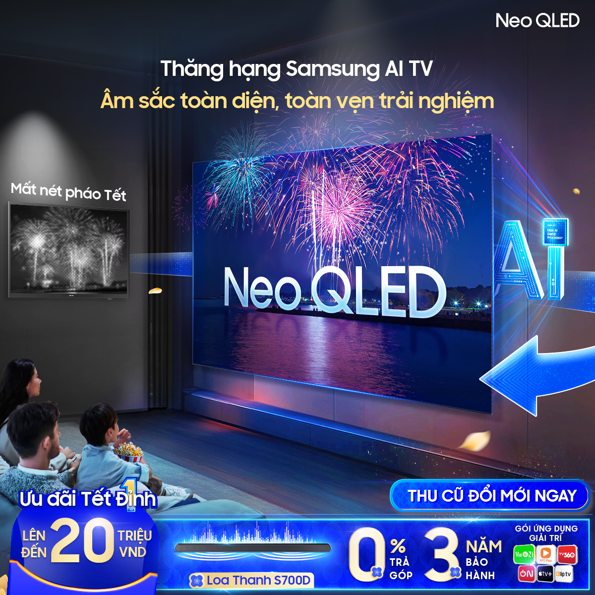 Hòa nhịp AFF Cup 2024 TV Samsung AI Neo QLED, sống động như trực tiếp ra sân- Ảnh 2.