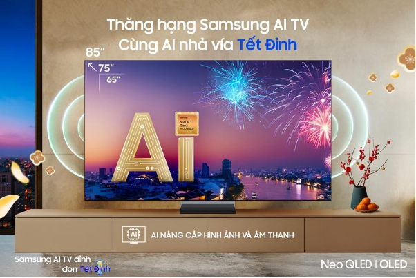 Từ giải trí đến sống ảo: Samsung AI TV trở thành ngôi sao của mùa Tết TikTok 2025 - Ảnh 1.