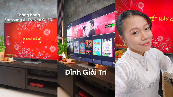 Từ giải trí đến sống ảo: Samsung AI TV trở thành ngôi sao của mùa Tết TikTok 2025 - Ảnh 3.