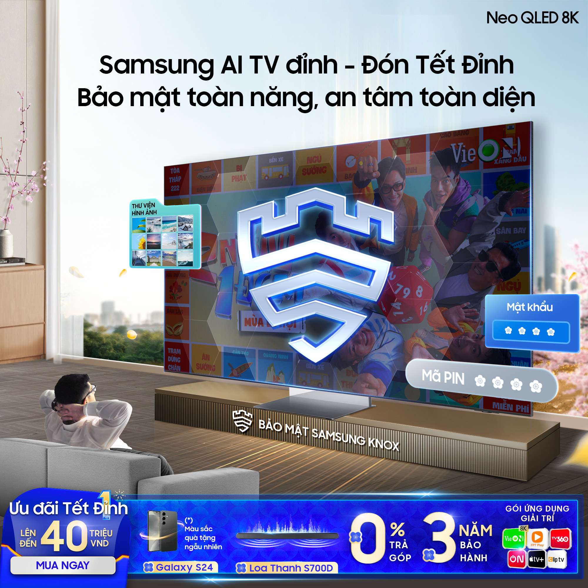 Tết làm gì cũng đỉnh với Samsung AI TV, niềm vui nhân đôi với ưu đãi đến 40 triệu đồng- Ảnh 6.