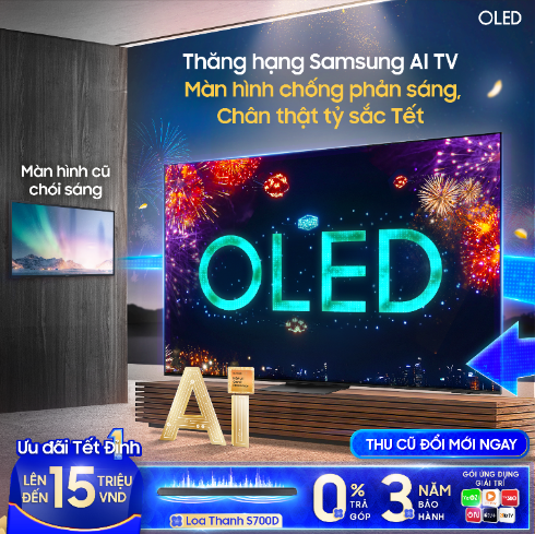 Đón Tết đỉnh như tín đồ Samsung, rục rịch thăng hạng TV AI OLED giá tốt, ưu đãi đỉnh - Ảnh 2.