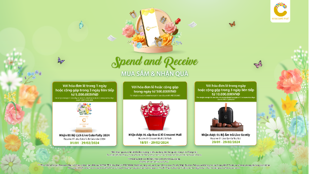 Check-in thả ga mọi ngóc ngách với cụm trang trí chuẩn “rực rỡ sắc Xuân” tại Crescent Mall