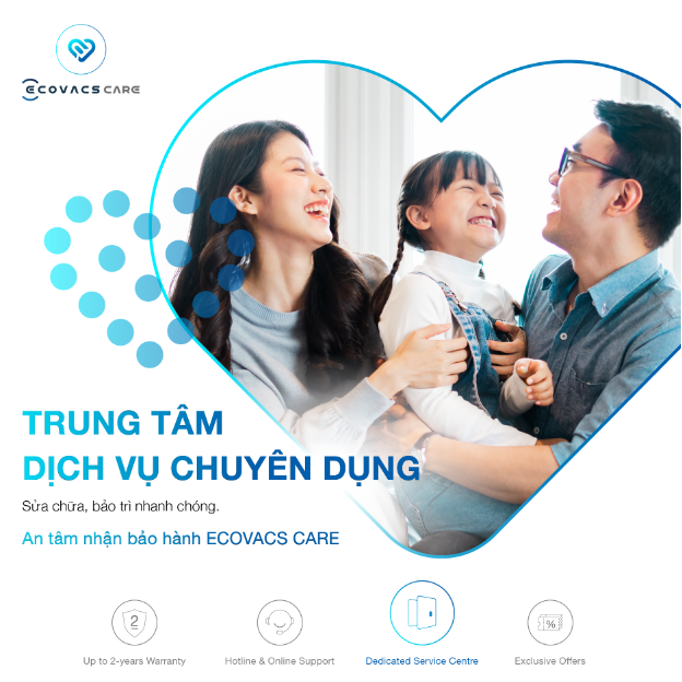 Ecovacs tung gói hậu mãi cho robot hút bụi thông minh tại Việt Nam cùng bộ nhận diện ECOVACS CARE - Ảnh 2.