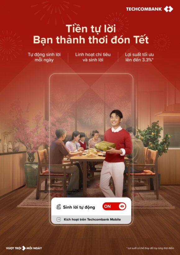 Techcombank ra mắt tính năng mới:  Bật để “tiền tự sinh lời” - Ảnh 2.