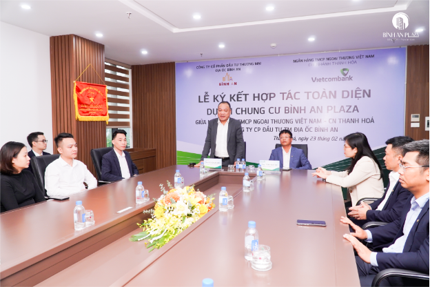 Địa ốc Bình An và ngân hàng Vietcombank ký kết hợp tác tài trợ vốn - Ảnh 1.