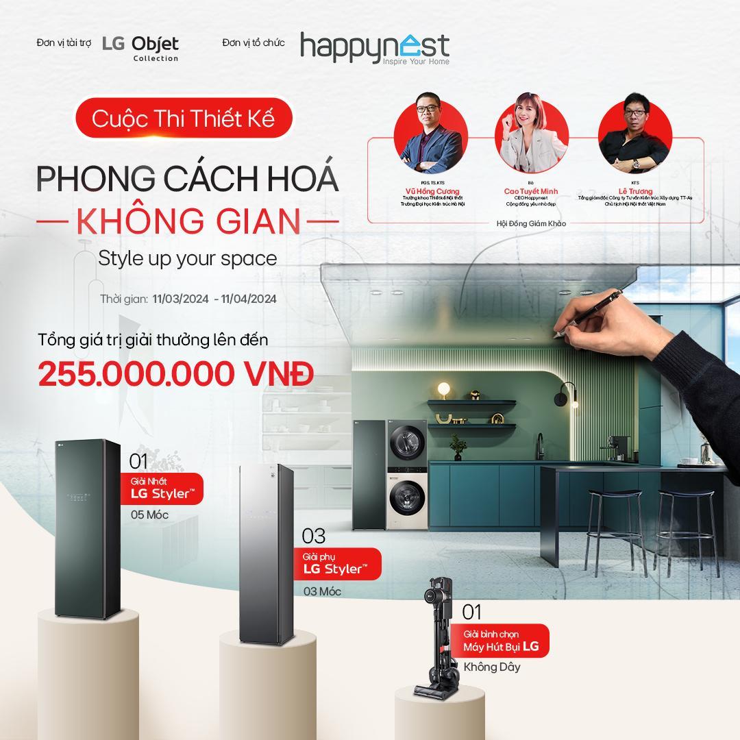 “Phong cách hoá không gian”: Sáng tạo và cá nhân hoá tổ ấm cùng Happynest và LG - Ảnh 1.