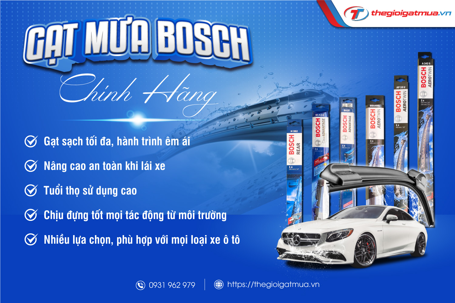 Gạt mưa Bosch - Công nghệ Đức, chất lượng EU cho xe Mercedes - Ảnh 5.