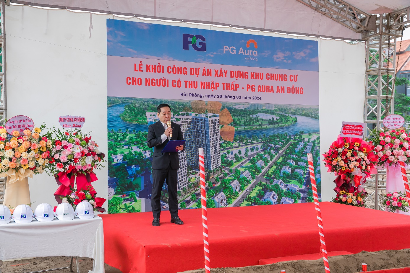 Lễ khởi công dự án nhà ở xã hội PG Aura An Đồng Hải Phòng - Ảnh 4.