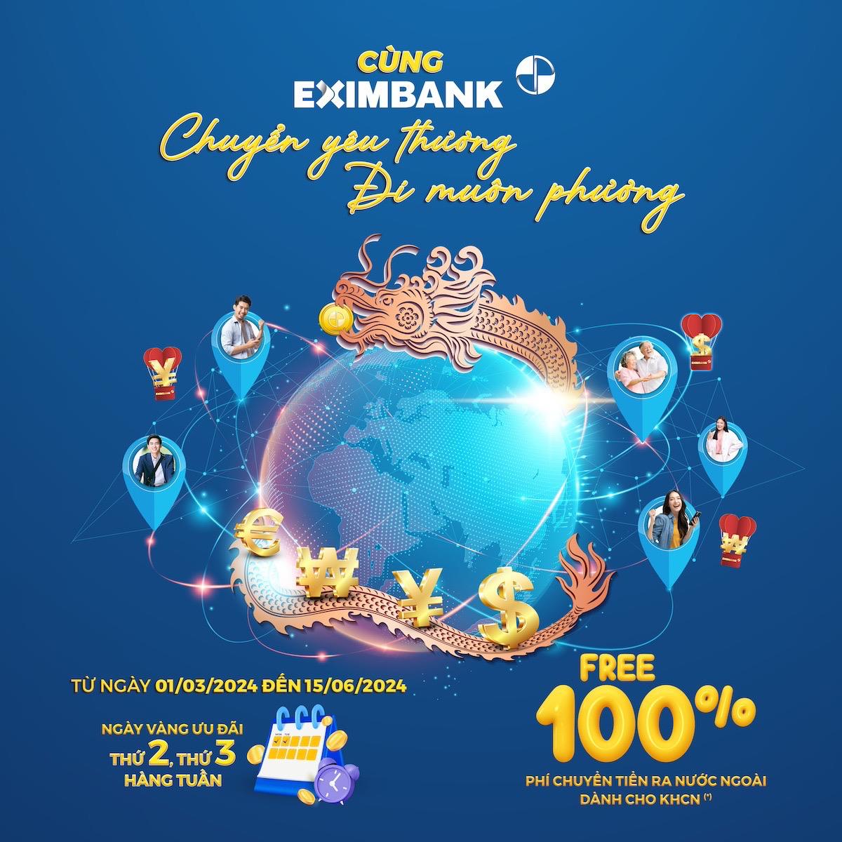 Eximbank tung chương trình ưu đãi chuyển tiền lớn nhất cho khách hàng cá nhân - Ảnh 1.