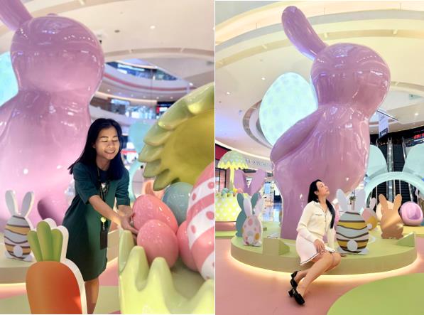Thỏ “khổng lồ”, trứng Phục Sinh đầy màu sắc đang chờ đợi các bé đến Crescent Mall khám phá - Ảnh 1.
