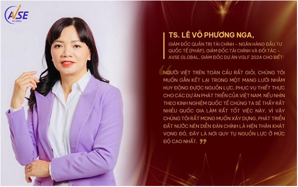TS. Lê Võ Phương Nga, Giám đốc Dự án VGLF 2024: Người Việt trên toàn cầu rất giỏi - Ảnh 1.